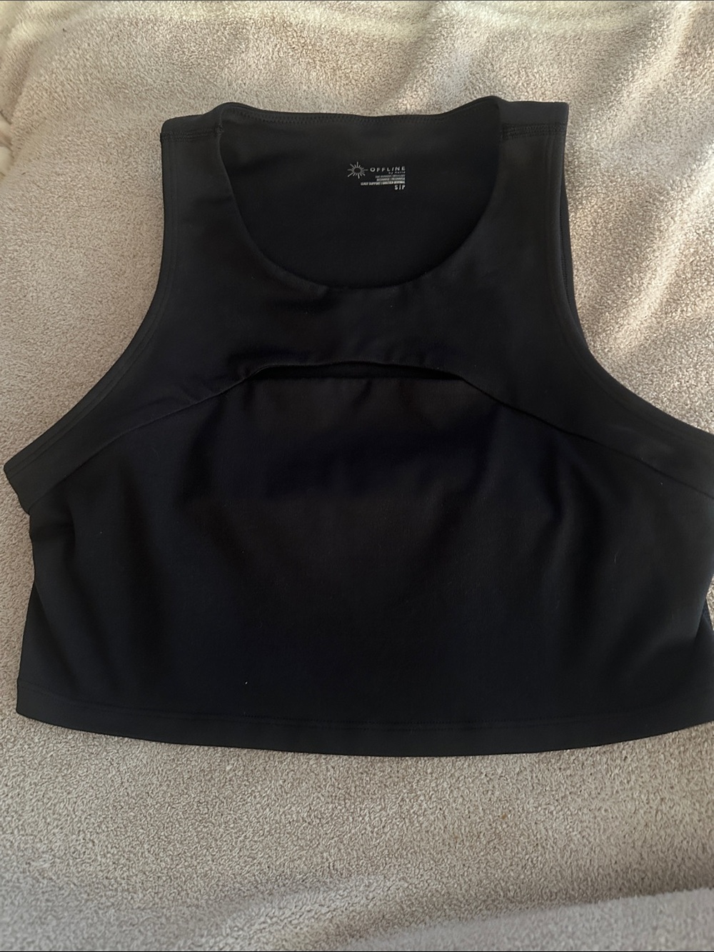 Offline by Aerie small black cutout bra. No pads. EUC